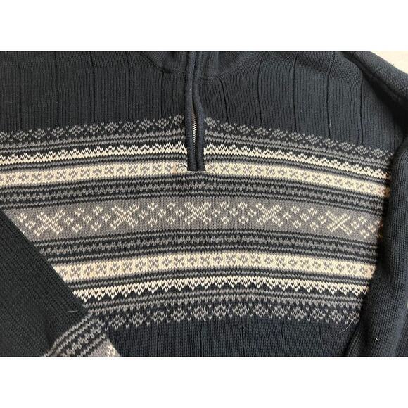 Vintage Dockers Sweater Mens Extra Large Black Grandpacore 1/4 Zip Y2K Gorpcore - Picture 6 of 9